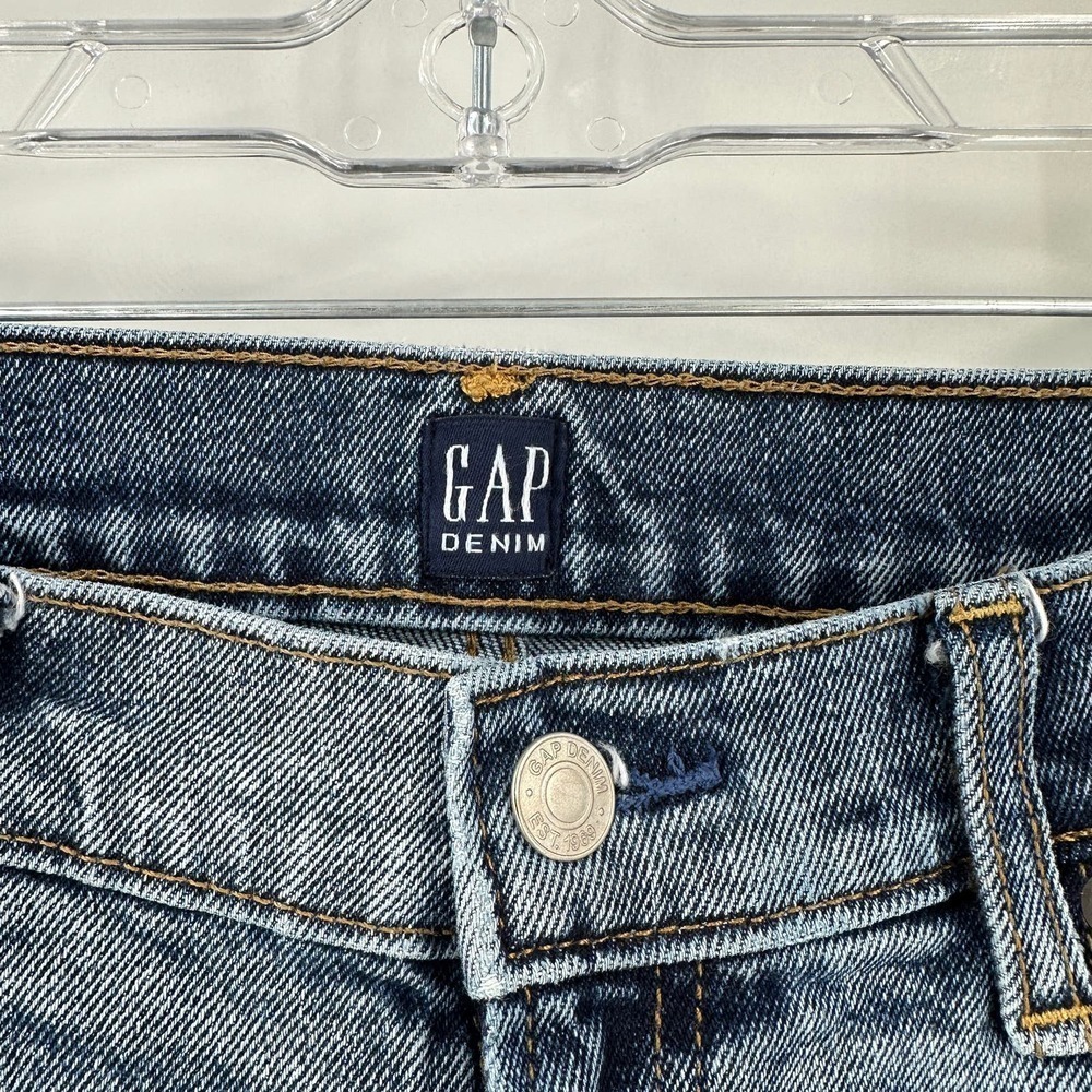 Gap Medium Wash Patchwork Distressed Cotton True … - image 3